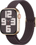 Slim Braided Stretchy Compatible with Apple Watch Band 38mm 40mm 41mm 42mm 44mm 45mm 46mm 49mm, Nylon Thin Solo Loop Elastic Straps for iWatch Bands Series 11 10 9 8 7 SE 6 5 4 3 2 1 Ultra by Keebowz