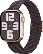 Slim Braided Stretchy Compatible with Apple Watch Band 38mm 40mm 41mm 42mm 44mm 45mm 46mm 49mm, Nylon Thin Solo Loop Elastic Straps for iWatch Bands Series 11 10 9 8 7 SE 6 5 4 3 2 1 Ultra by Keebowz