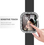 Surace 41mm Case Compatible with Apple Watch Series 9 Series 8 Series 7 Case with Screen Protector, Bling Diamond Overall Protective Case Compatible with Apple Watch Series 7 & 8 & 9 41mm, Black - Image 5