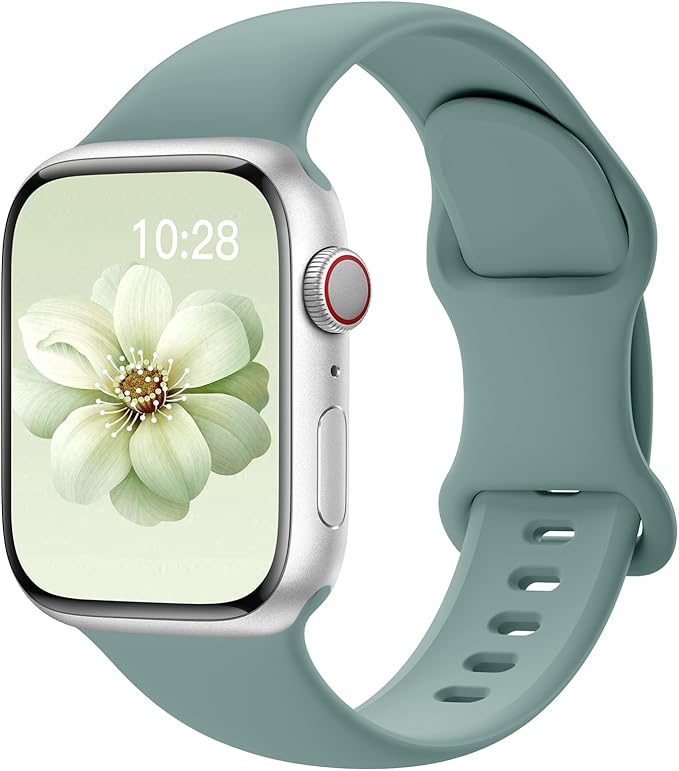 Sport Silicone Band Compatible with Apple Watch Bands 40mm 38mm 41mm 44mm 45mm 42mm 49mm Women Men,Soft Wristband Waterproof Replacement Sport Strap for iWatch Bands Series 9 8 7 6 5 4 3 2 1 SE Ultra by SuperNaNa