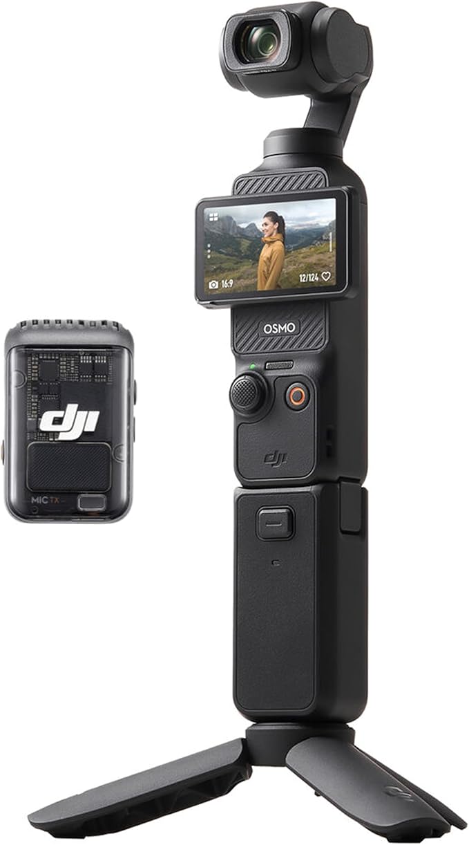 DJI Osmo Pocket 3 Creator Combo, Vlogging Cameras, 4K/120fps Vlog Camera, 3-Axis Stabilization, Face/Object Tracking, Mic Included + 128GB Memory, 2pc Mic, Software + More (Podcast Vlogging Bundle) - Image 7
