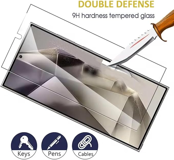 3 Pack Screen Protector for Samsung Galaxy S24, HD-Clear 9H Hardness Tempered Glass Protective Film for Samsung Galaxy S24 - Support Fingerprint Unlock, Easy Installation - Image 3