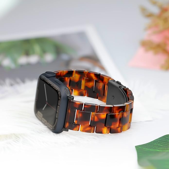 Lightweight Resin Band For Apple Watch Series 11 10 9 8 7 6 5 4 3 2 1 SE 3 2 Ultra 3 2, Fashion Adjustable Replacement Strap for iWatch Bands 38mm 40mm 41mm 42mm 44mm 45mm 46mm 49mm for Women Men - Image 5