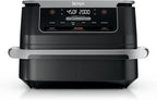 Ninja Foodi Air Fryer | 6-in-1 with 7-QT MegaZone & Basket Divider for Large Proteins & Full Meals | Cook 2 Foods at Once | 450° F | Air Fry, Roast, Broil, Dehydrate, Keep Warm & Bake | Black | DZ071 by Ninja