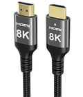 Ubluker 8K HDMI Cable 48Gbps 33 FT, Nylon Braided High Speed HDMI® Cable 4k 120Hz 2k 165Hz 8k 60Hz 12bit eARC ARC Dolby Atmos HDR10+ HDCP2.3 Compatible for Gaming PC TV Soundbar Monitor Mac PS5 Xbox by UblukerHigh-definitionlivingstartswithUblukerHDMIcables