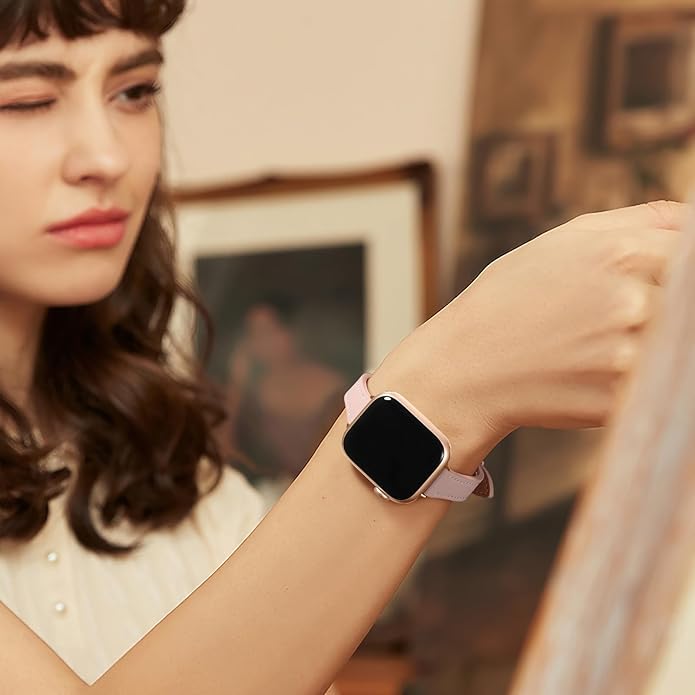 Charlam Slim Leather Band Compatible with Apple Watch Bands for Women 40mm 38mm 41mm 42mm 44mm 45mm 46mm, Top Grain Genuine Leather Strap Thin Wristband for iWatch Series 11 10 SE 9 8 7 6 5 4 3 2 1 - Image 7