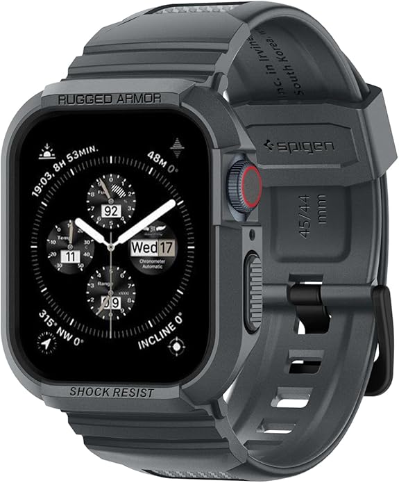 Spigen for Apple Watch Band with Case, Rugged Armor Pro Compatible with Ultra 3/2/1 49mm, Series 11/10 46/42mm, 9/8/7 45/41mm, SE3/SE2/SE/6/5/4 44/40mm Cover Strap by Spigen