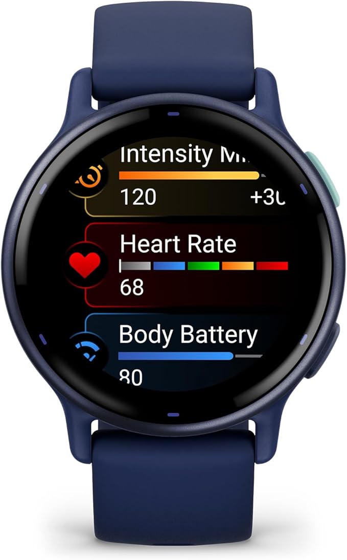 Garmin vívoactive 5, Health and Fitness GPS Smartwatch, AMOLED Display, Up to 11 Days of Battery (Renewed) (Navy) - Image 2