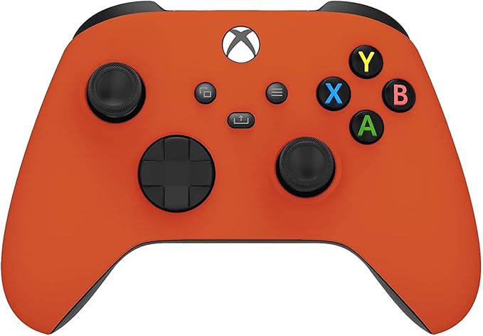 Custom Controllerzz Wireless Controller for Microsoft Xbox Series X/S & Xbox One - Soft Touch Feel - Custom Xbox Series X/S Controller (X/S Orange) by CustomControllerzz
