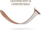 Charlam Slim Leather Band Compatible with Apple Watch Bands for Women 40mm 38mm 41mm 42mm 44mm 45mm 46mm, Top Grain Genuine Leather Strap Thin Wristband for iWatch Series 11 10 SE 9 8 7 6 5 4 3 2 1 - Image 3