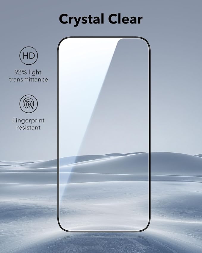 ESR 3 Pack for iPhone 16/iPhone 15 Screen Protector, Military Grade Shatterproof, 9H Hardness, Full Coverage Tempered Glass with UltraFit Tray - Image 8