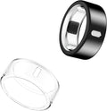 Cover Compatible for Oura Ring Gen 4/Gen 3 Horizon/Gen 3 Heritage,(NOT Compatible with Oura Ring 4-Ceramic), Charging Directly,Rugged TPU Finger Protector for Workout Women Men-Clear+Black -Size 11 by Snyeest