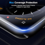 Uyiton 8Pack Screen Protector for Apple Watch Series 9/8/7 41mm, Military-Grade TPU Film, Scratch-Resistant, Anti-Fingerprint, Oleophobic Coating, Easy to Install - Image 7