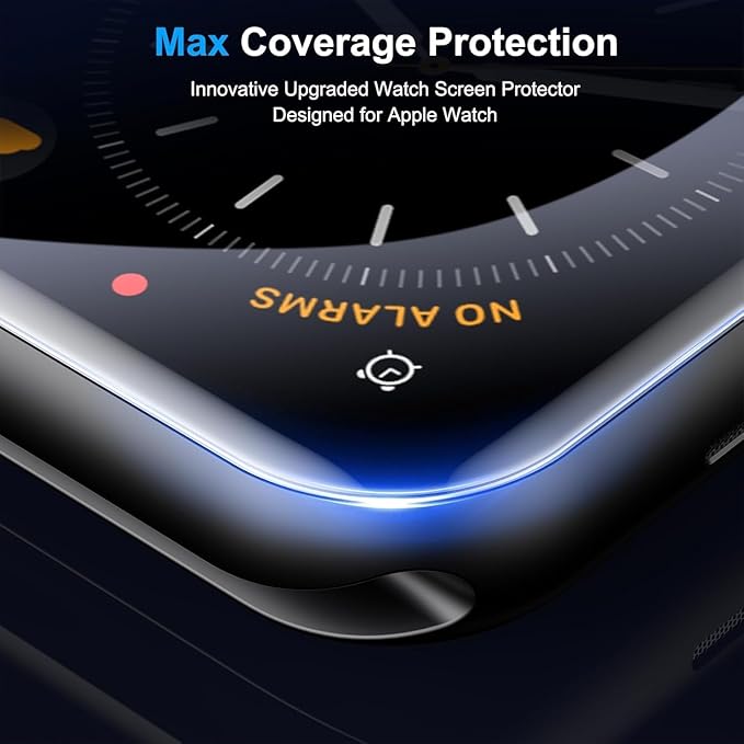 Uyiton 8Pack Screen Protector for Apple Watch Series 9/8/7 41mm, Military-Grade TPU Film, Scratch-Resistant, Anti-Fingerprint, Oleophobic Coating, Easy to Install - Image 7