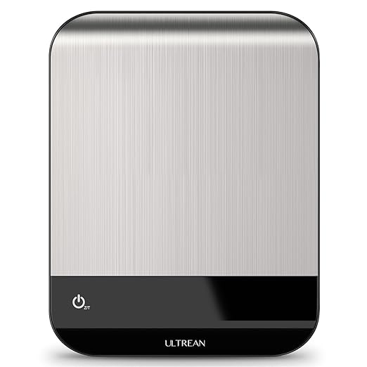 Ultrean Food Scale, Digital Kitchen Scale with LED Display, Weight Grams and Ounces for Baking Cooking, 6 Units with Tare Function, 304 Stainless Steel, 11lb (Batteries Included) by Ultrean