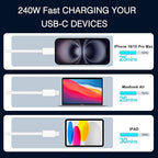 240W iPad Charger Cable - 6ft USB C to USB C Fast Charging Cold for iPad Air 11/13in(M4 M3 M2), iPad 12/11/10th(A18 A16), Mini 8/6 (A17 Pro),iPad Pro 13/12.9/11in(1st 2nd 3rd 4th 5th 6th)Tablet Type C - Image 2