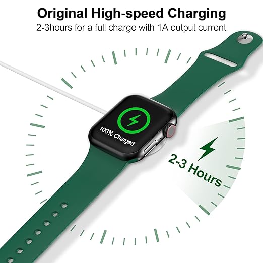   for Apple Watch Charger Magnetic Fast Charging Cable [Portable] Magnetic Wireless Charging Compatible with iWatch Series Ultra/9/8/7/6/SE/SE2/5/4/3/2-[4.9FT] White - Image 3