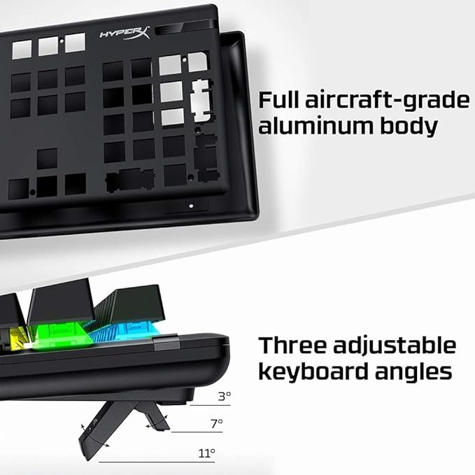 HyperX Alloy Origins - Mechanical Gaming Keyboard, Software-Controlled Light & Macro Customization, Compact Form Factor, RGB LED Backlit - Linear HyperX Red Switch (Black) - Image 3