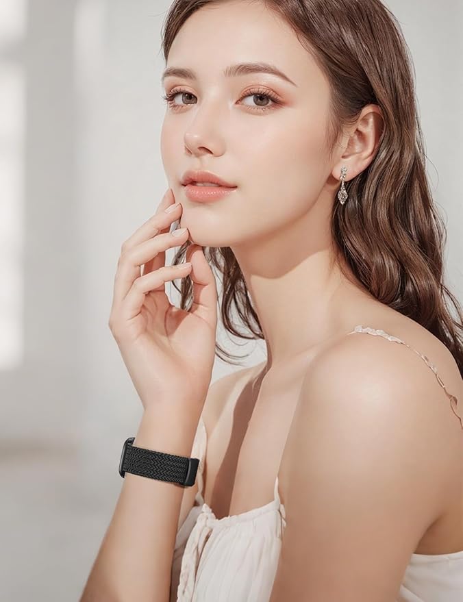 Braided Stretchy Band Compatible with Apple Watch Bands 38mm 40mm 41mm 42mm 46mm 44mm 45mm 49mm for Women Men, Nylon Sport Strap Solo Loop for iWatch bands Series SE 11 10 9 8 7 6 5 4 3 Ultra 3 2 1 - Image 5