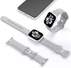 Sport Band Compatible with Apple Watch 38mm 40mm 41mm 42mm 44mm 45mm 46mm 49mm, Replacement Soft Silicone Strap Wristbands for iWatch Series 11/10/9/8/7/6/5/4/3/2/1 Ultra SE Women Men, Gray - Image 2