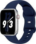 Sport Band Compatible with Apple Watch 38mm 40mm 41mm 42mm 44mm 45mm 46mm 49mm, Replacement Soft Silicone Strap Wristbands for iWatch Series 11/10/9/8/7/6/5/4/3/2/1 Ultra SE Women Men, Navy Blue by Acrbiutu