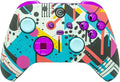 Custom Controllerzz Designer Series Custom Wireless Controller for Xbox Series X/S, Xbox One, & PC - Multiple Designs Available (Retro Abstract & Purple Chrome Inserts) by CustomControllerzz