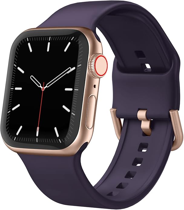 Sport Band Compatible with Apple Watch Bands 49mm 46mm 45mm 44mm 42mm 41mm 40mm 38mm, Soft Silicone Replacement Strap with Classic Clasp for iWatch Series 11 10 9 8 7 6 5 4 3 2 1 SE Ultra Women Men by Recoppa