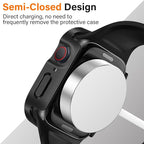 Amizee 2 Pack Compatible with Apple Watch Case SE 3/2/1 Series 6/5/4 44mm with Built-in Screen Protector, Ultra-Thin Hard PC Straight Edge Anti-Scratch Protective Cover for iWatch (Matte Black) - Image 4