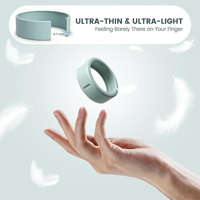10 Pack Ring Cover Compatible with Oura Ring Gen 4/4 Ceramic/Gen 3, Ultra-Thin Anti-Scratch Silicone Ring Protector for Women Men Gym Workout, Charge Without Removal, Upgraded Inner Grip - Image 3