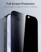 ESR 3 Pack for iPhone 17/iPhone 16 Pro Privacy Screen Protector, Military Grade Shatterproof, 9H Hardness, Anti-spy Tempered Glass with UltraFit Tray - Image 7