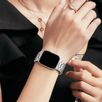 Lerobo Compatible with Apple Watch Band 44mm 42mm 40mm 38mm 41mm 45mm 46m 49mm, Solid Stainless Steel Metal Band with 2 Pack Protective Cover Case for iWtach Series 11 10 9 8 7 6 5 4 3 SE Ultra Men Women - Image 6