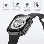 4 Pack Compatible with Apple Watch Waterproof Case 40mm Series 6/5/4/SE with Tempered Glass Screen Protector, 2 in 1 Full Coverage Bumper Protective Cover for iWatch Accessories 40 mm - Image 3