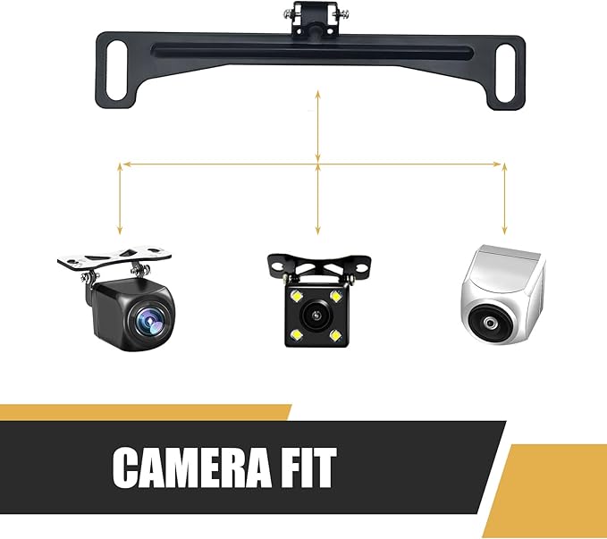 Car Rear View Camera License Plate Bracket, Metal Rustproof Holder for Back Up Camera with Installation Tools, Universal for Most Vehicles - Image 6