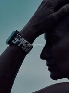 V.R.HOPE Resin Watch Band Compatible with Apple Watch Band for Women 38mm 40mm 41mm 42mm Tortoise Fashion Lightweight Bracelet Strap for iWatch Series 11/10/9/8/7/6/5/4/3/2/1/SE3 (Black Floral) - Image 5