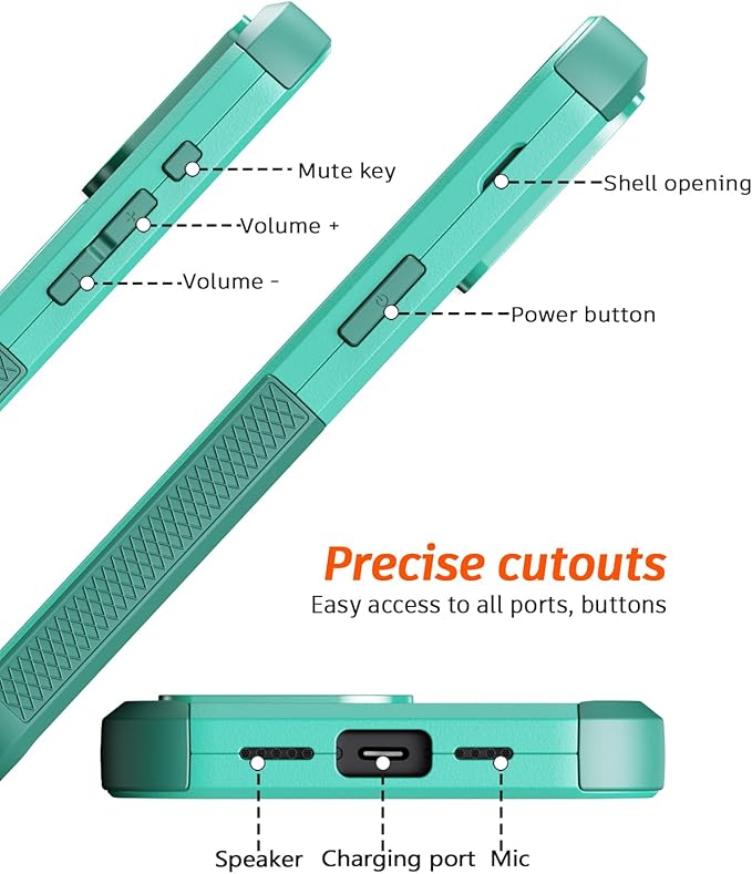 Diverbox for iPhone 15 pro max case - [Compatible with MagSafe] [with Screen Protector ] [Shockproof] [Dropproof] Heavy Duty Protection Phone Case for iPhone 15 pro max (Teal) - Image 8