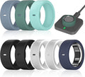 8 Pack Ring Cover Compatible with Oura Ring Gen 4/4 Ceramic, Oura Ring Gen 3 Horizon/Heritage, Support Charging with Cover on, Anti-Scratch Elastic Silicone Ring Protector for Men Women Working Out by ZOOROO