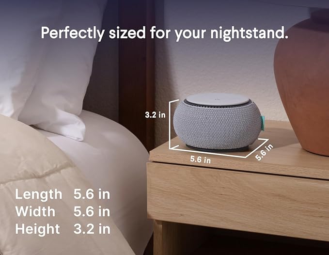 SNOOZ Smart White Noise Machine - Real Fan Inside for Non-Looping Sound, Portable Sleep Aid for Adults, Dogs, Travel, Home, Bedroom, Sleeping, Office Privacy, Therapy, & Baby Registry Essential- Cloud - Image 5