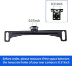 1 PC Car Rear View Camera License Plate Bracket, Universal Reverse Camera Metal Bracket, Dash Cam Rearrview Camera License Plate Bracket, Back Up Camera Accessories (Black) - Image 4
