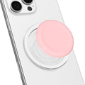 Svanove Silicone Magnetic Phone Grip Compatible with Magsafe Phone Grip Holder, Cute Cell Phones Grips Stand Collapsible Kickstand for iPhone Samsung, Slim Thin Matte Soft Rubber TPU, Light Pink by Svanove