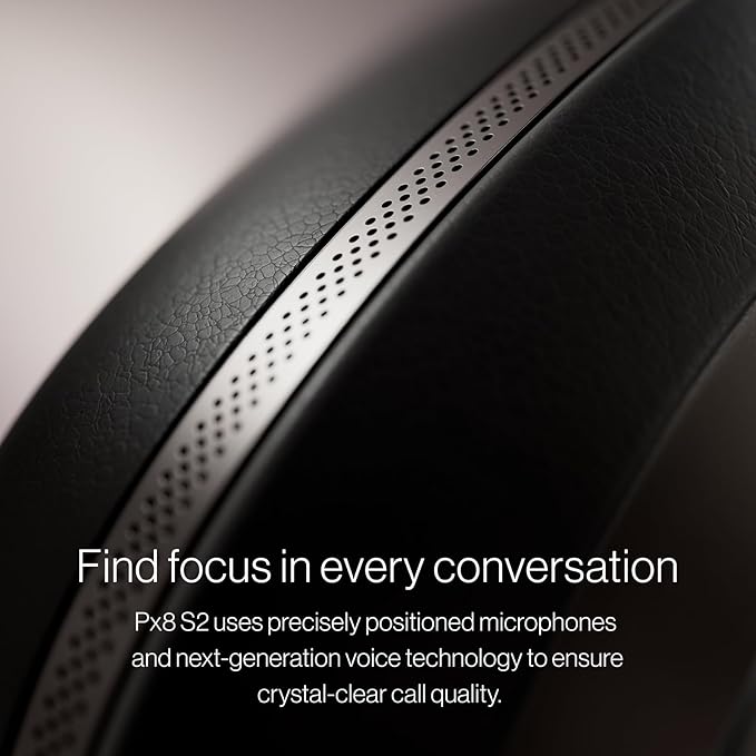 Bowers & Wilkins Px8 S2 Wireless Over-Ear Headphones, Active Noise Cancelling & Transparency Mode, High-Res Playback, 30H Playtime with Quick Charge Support, Bluetooth Headphones, Onyx Black - Image 4