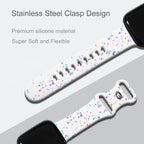 Sport Bands Compatible with Apple Watch Band Women Men 40mm 38mm 41mm 42mm 44mm 45mm 46mm 49mm ,Soft Wristband Waterproof Replacement Strap for iWatch Bands Series 11 10 9 8 7 6 5 4 3 2 1 SE Ultra White - Image 3