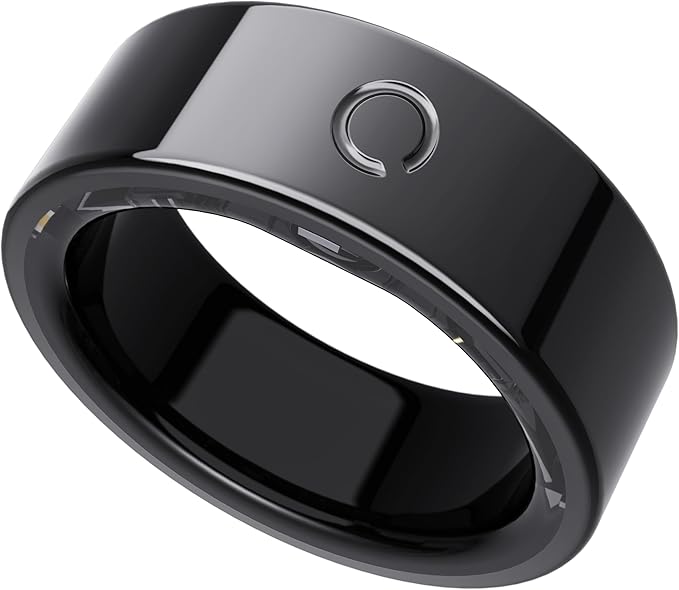 opove O Ring Smart Ring, Fitness Trackers Rings with Sleep/Stress/Heart Rate/Women's Health Monitoring, Comfortable Wearing, Up to 7 Days Using, Fitness Ring for Android & iOS, Black-Size10 by opove