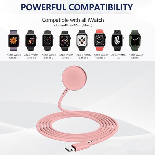 Susnwere Fast Charger for Apple Watch Chargers with 20w Charger Block,USB C Magnetic for i-Watch Fast Charging Cable for Watch Series SE/8/7/6/5/4/3/2/1 Includes 38mm 40mm 42mm 44mm 45mm Size - Image 6