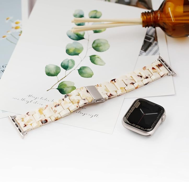 Lightweight Resin Band For Apple Watch Series 11 10 9 8 7 6 5 4 3 2 1 SE 3 2 Ultra 3 2, Fashion Adjustable Replacement Strap for iWatch Bands 38mm 40mm 41mm 42mm 44mm 45mm 46mm 49mm for Women Men - Image 6