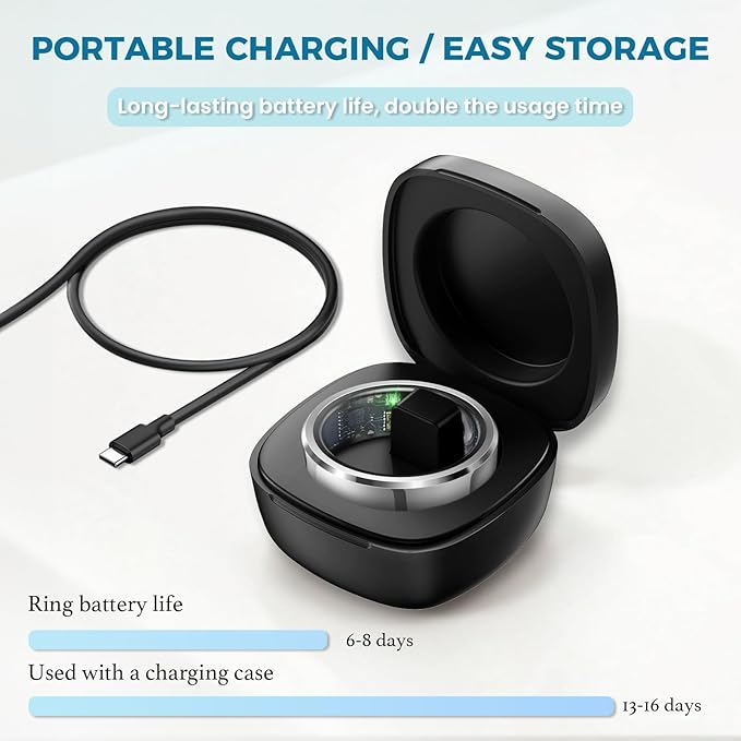 Smart Ring for Women Men Fitness Tracker with Blood Pressure,Heart Rate,Sleep Monitoring,Step Counting,for iPhone and Android,Waterproof smart blood pressure monitor,No Subscription Fees (silver 11) - Image 3