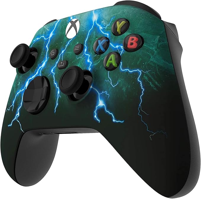 Custom Controllerzz Wireless Controller for Microsoft Xbox Series X/S & Xbox One - Custom Soft Touch Feel - Custom Xbox Series X/S Controller (X/S Green Skies) - Image 3