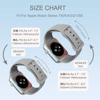 Sport Bands Compatible with Apple Watch 42mm 44mm 45mm 46mm 41mm 38mm 40mm 49mm for Women Men, Soft Silicone Strap for iWatch Wristband Series Ultra SE 11 10 9 8 7 6 5 4 3 2 1 - Image 7
