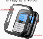 5 Pack Case with Tempered Glass Screen Protector for Apple Watch Series 9 8 7 45mm, PC Hard Ultra-Thin Slim Fit Scratch Resistant Bumper Protective Cover for iWatch S9 S8 S7 45mm Accessories - Image 2