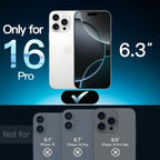 JETech Privacy Screen Protector for iPhone 16 Pro 6.3-Inch, Anti-Spy Tempered Glass Film with Easy Installation Tool, 2-Pack - Image 2