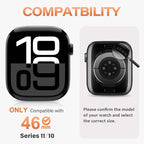 Amizee Metal Case Compatible with Apple Watch Series 11/10 46mm Case with Back Cover, Rugged Protective Bumper Cover for iWatch 46mm, Graphite - Image 6